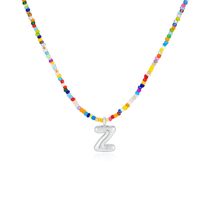 Boho Bloom Letter Necklace